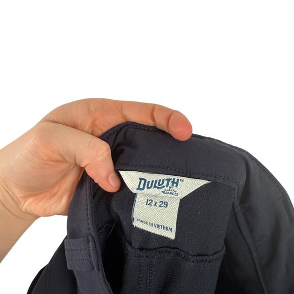 Duluth Trading Flexpedition Bootcut Pants Navy Blue Hiking Gorpcore Womens 12x29 - Picture 6 of 8